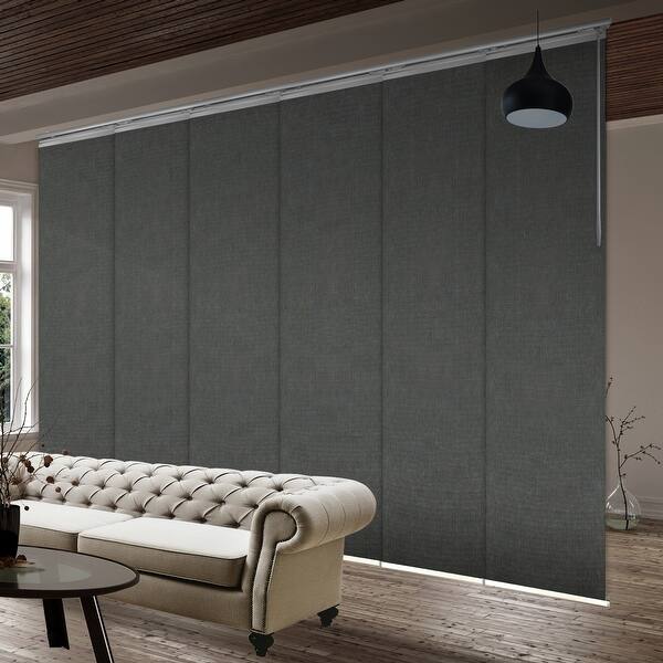 InStyleDesign Charc 6Panel Single Rail Panel Track Extendable 70"130